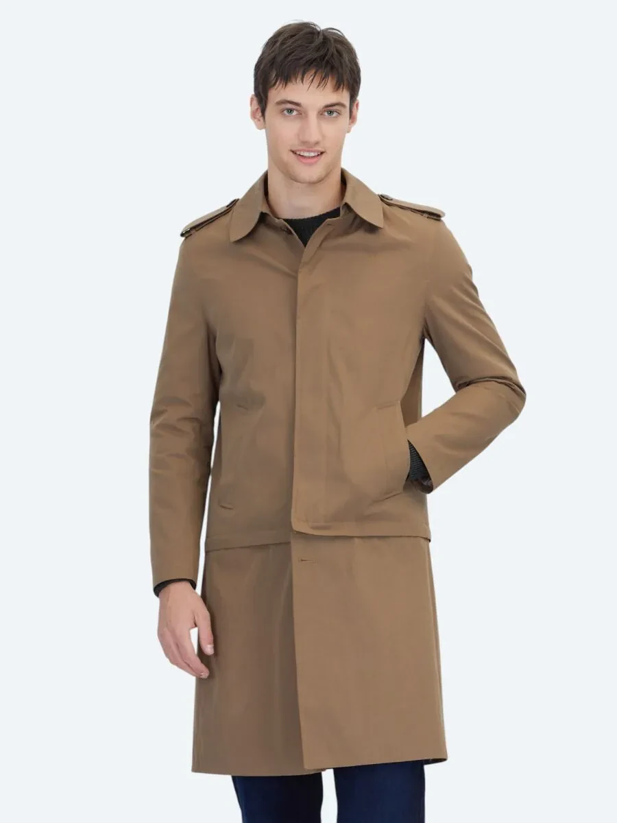 Vizon Regular Fit Gömlek Yaka Casual Dokuma Pardesü - 2