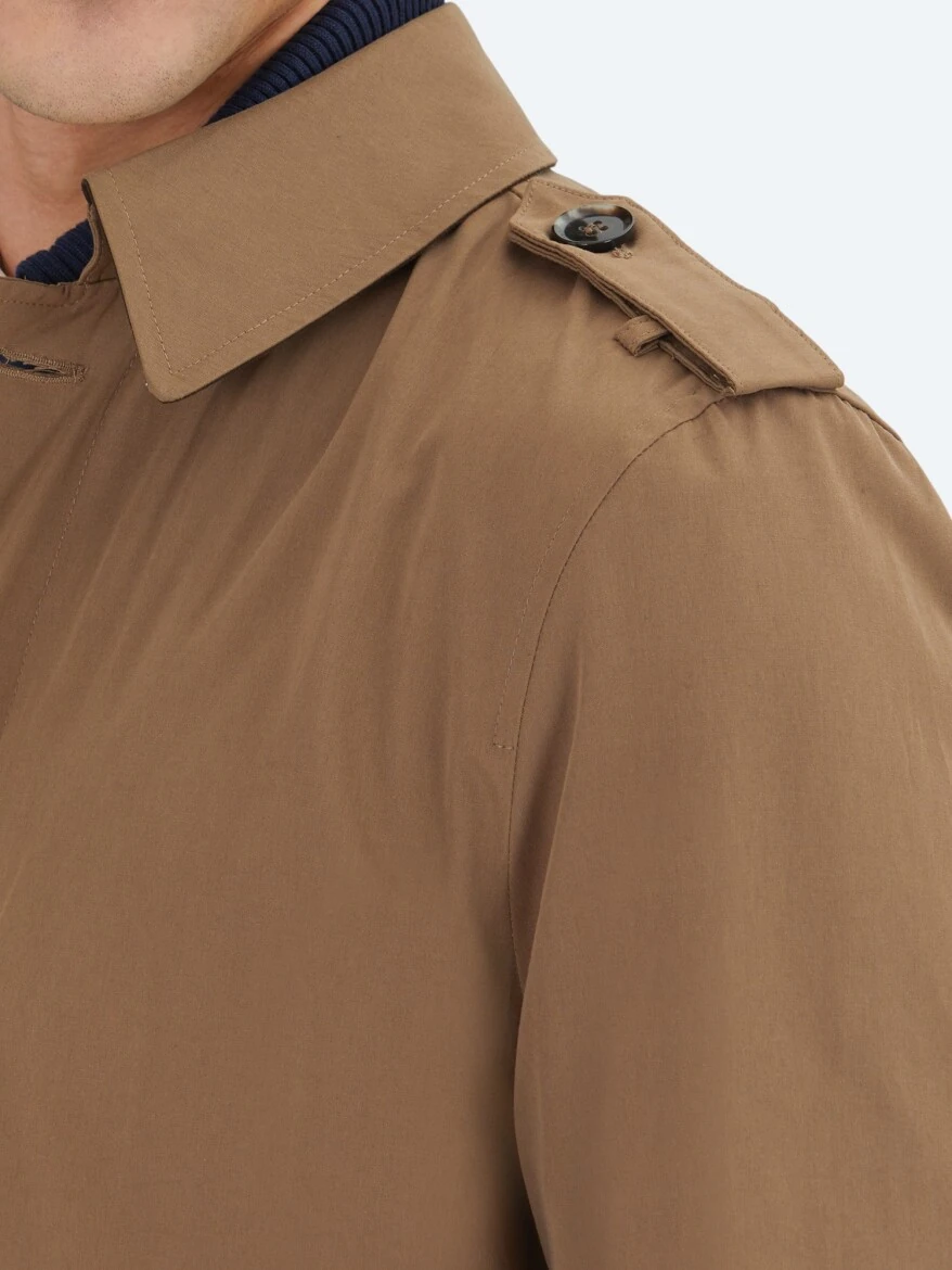 Vizon Regular Fit Gömlek Yaka Casual Dokuma Pardesü - 5