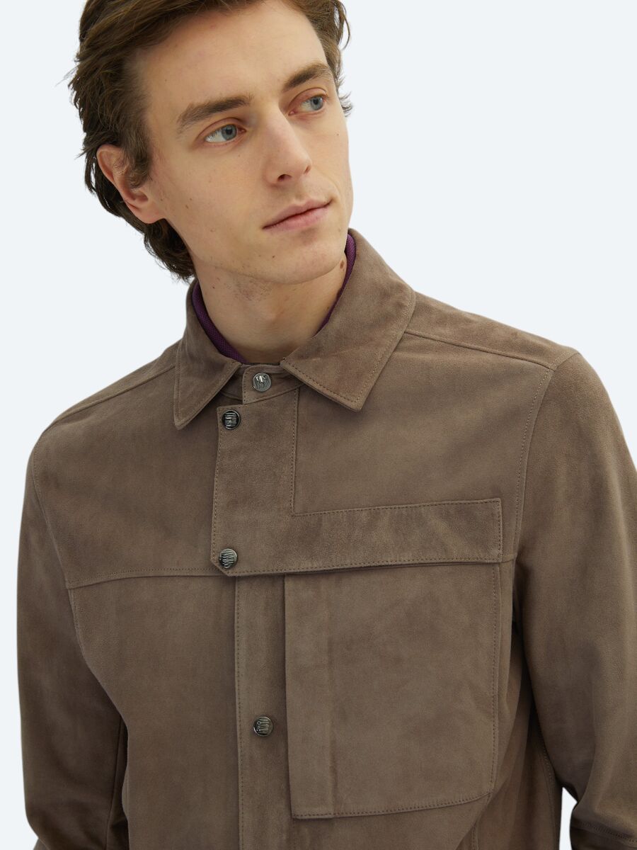 Vizon Regular Fit Gömlek Yaka Smart Casual Deri Mont - 3