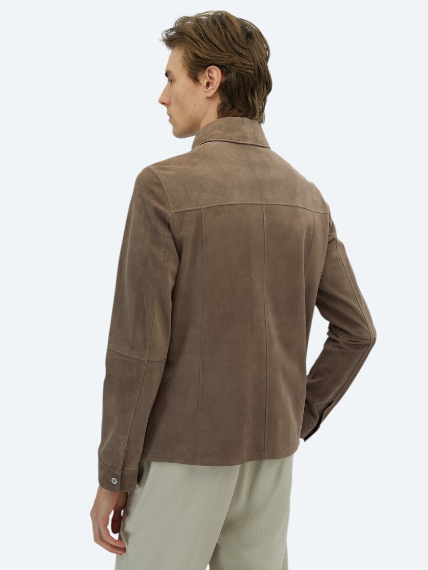Vizon Regular Fit Gömlek Yaka Smart Casual Deri Mont - 6
