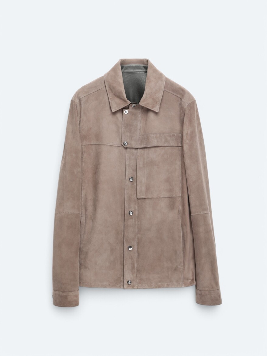 Vizon Regular Fit Gömlek Yaka Smart Casual Deri Mont - 7