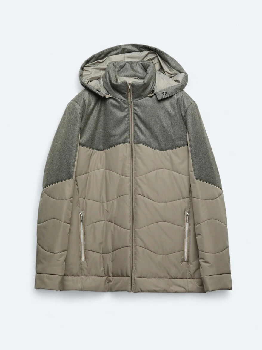 Vizon Regular Fit Kapüşonlu Casual Dokuma Mont - KİP