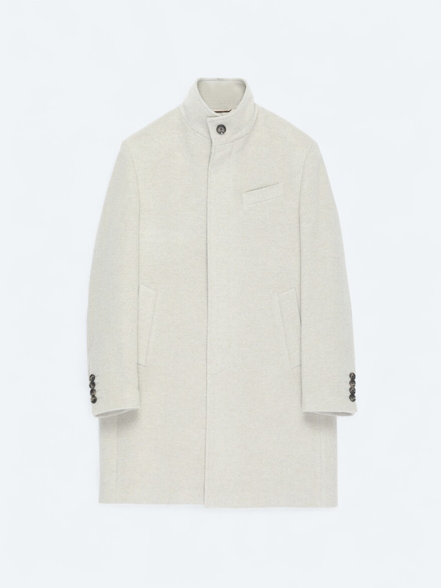 Vizon Regular Fit Klasik Dokuma Palto - KİP