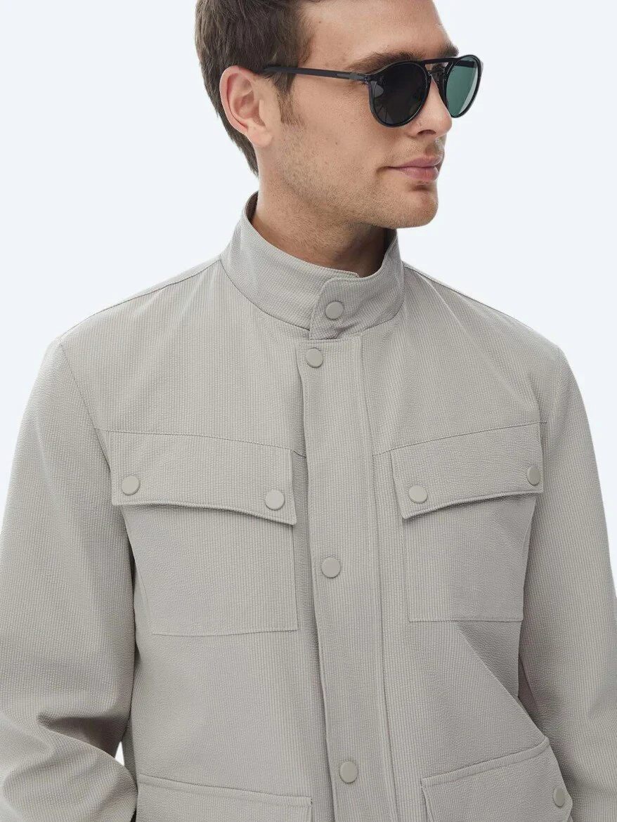 Vizon Regular Fit Micro Jel Elyaflı Spor Ceket - 4