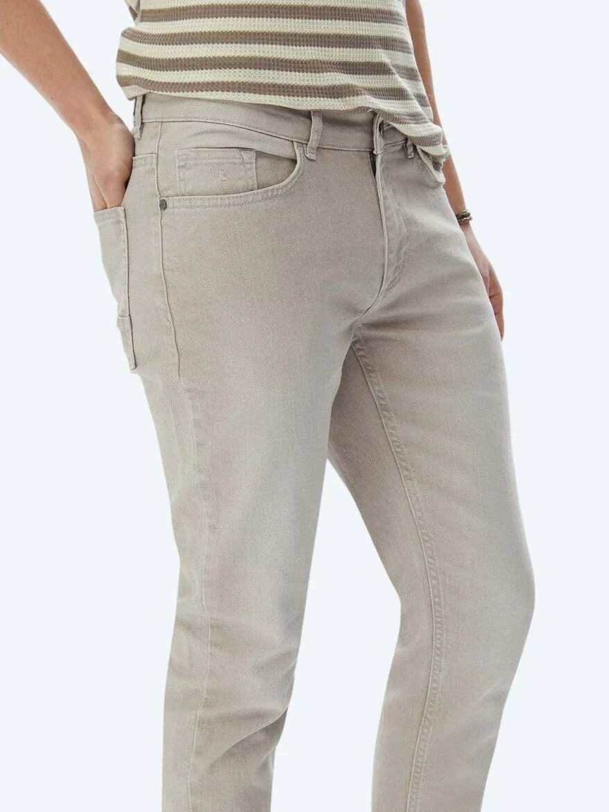 Vizon Slim Fit Denim Pamuk Karışımlı Pantolon - 3