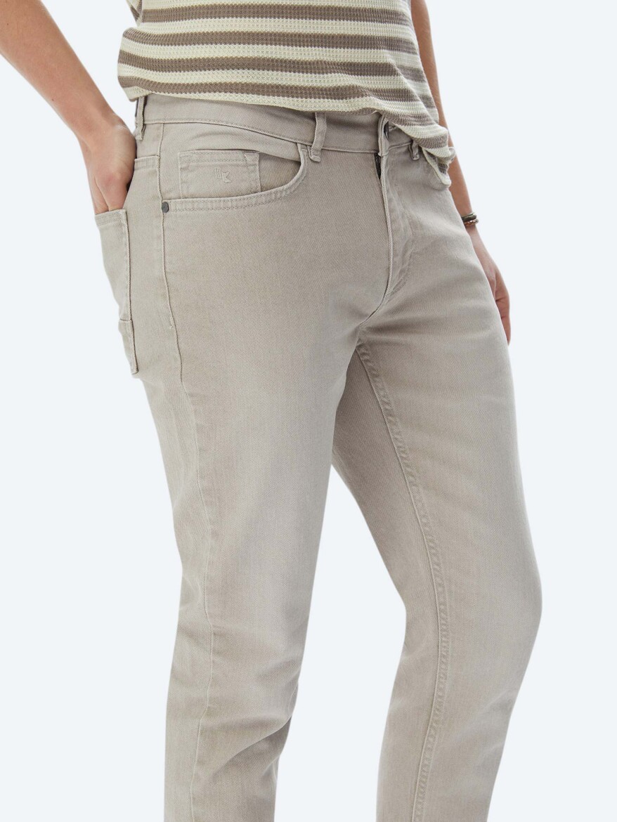 Vizon Slim Fit Denim Pamuk Karışımlı Pantolon - 3