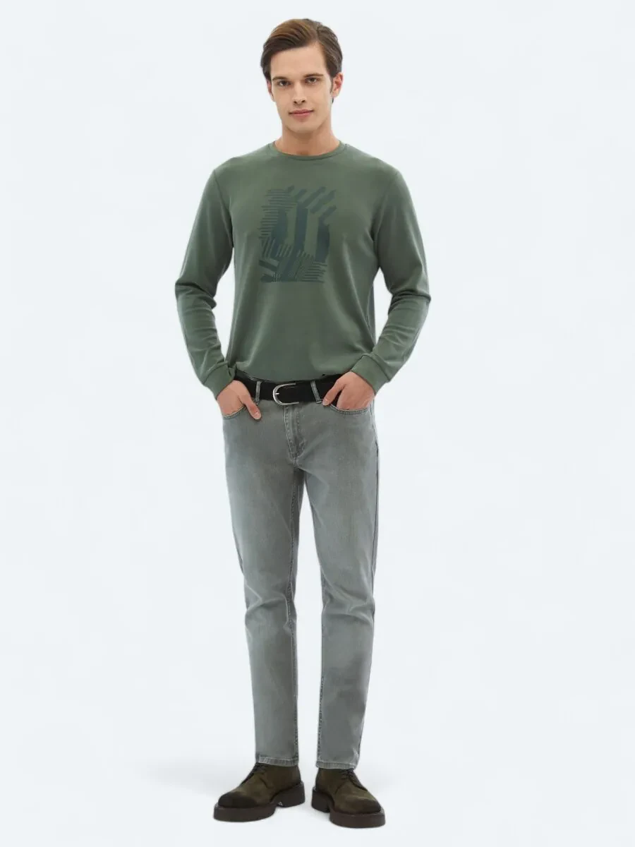 Vizon Slim Fit Denim Pamuk Karışımlı Pantolon - 1