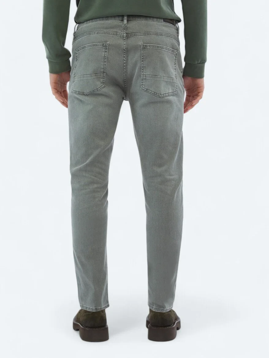 Vizon Slim Fit Denim Pamuk Karışımlı Pantolon - 5