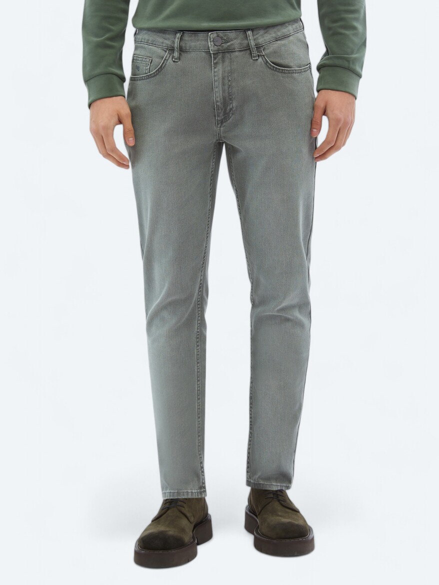 Vizon Slim Fit Denim Pamuk Karışımlı Pantolon - KİP