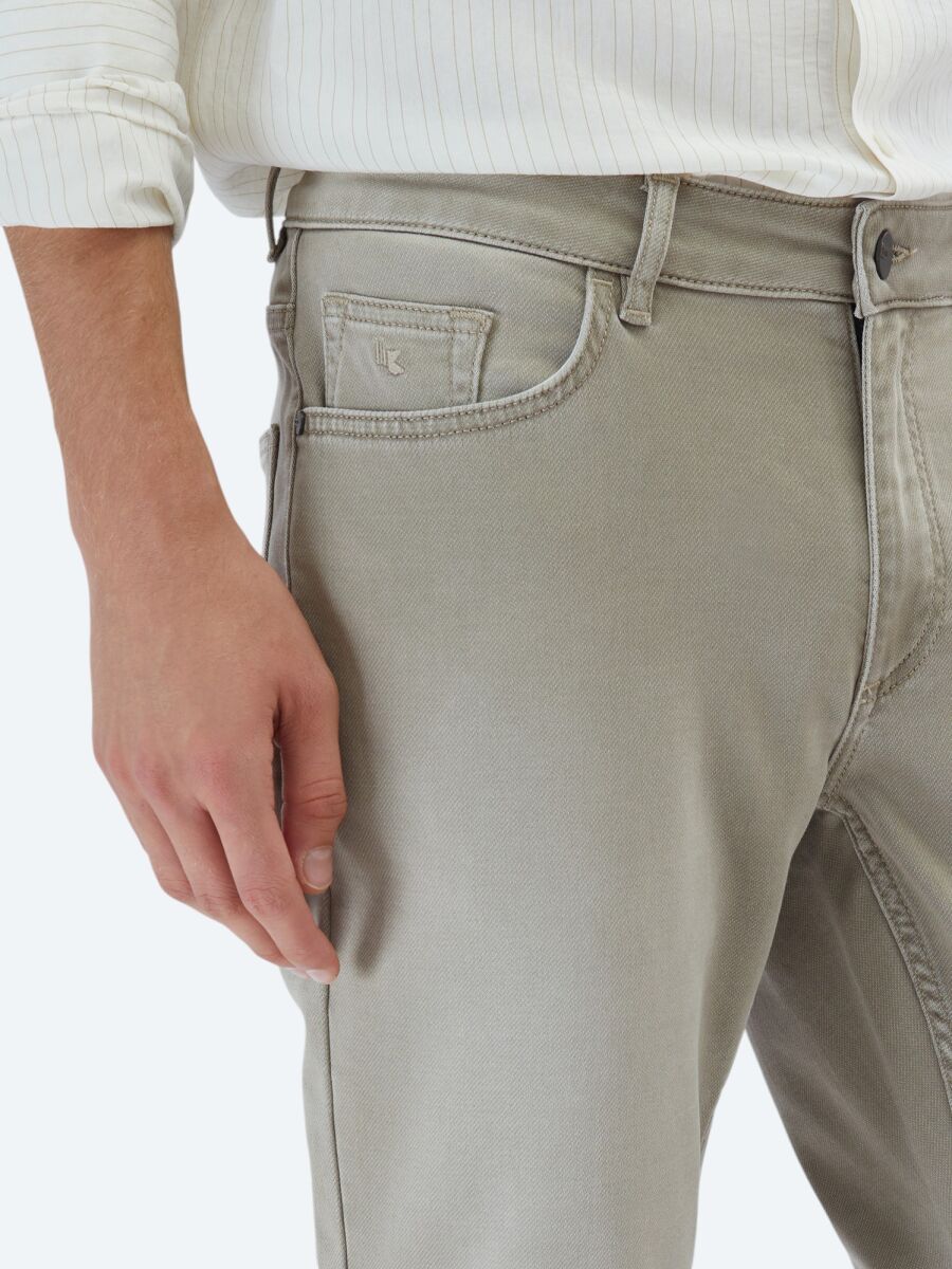 Vizon Slim Fit Denim Pamuk Karışımlı Pantolon - 4