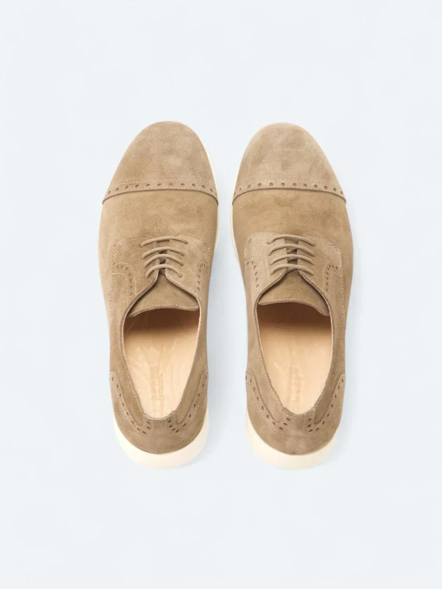 Vizon Süet Smart Casual Ayakkabı - 5