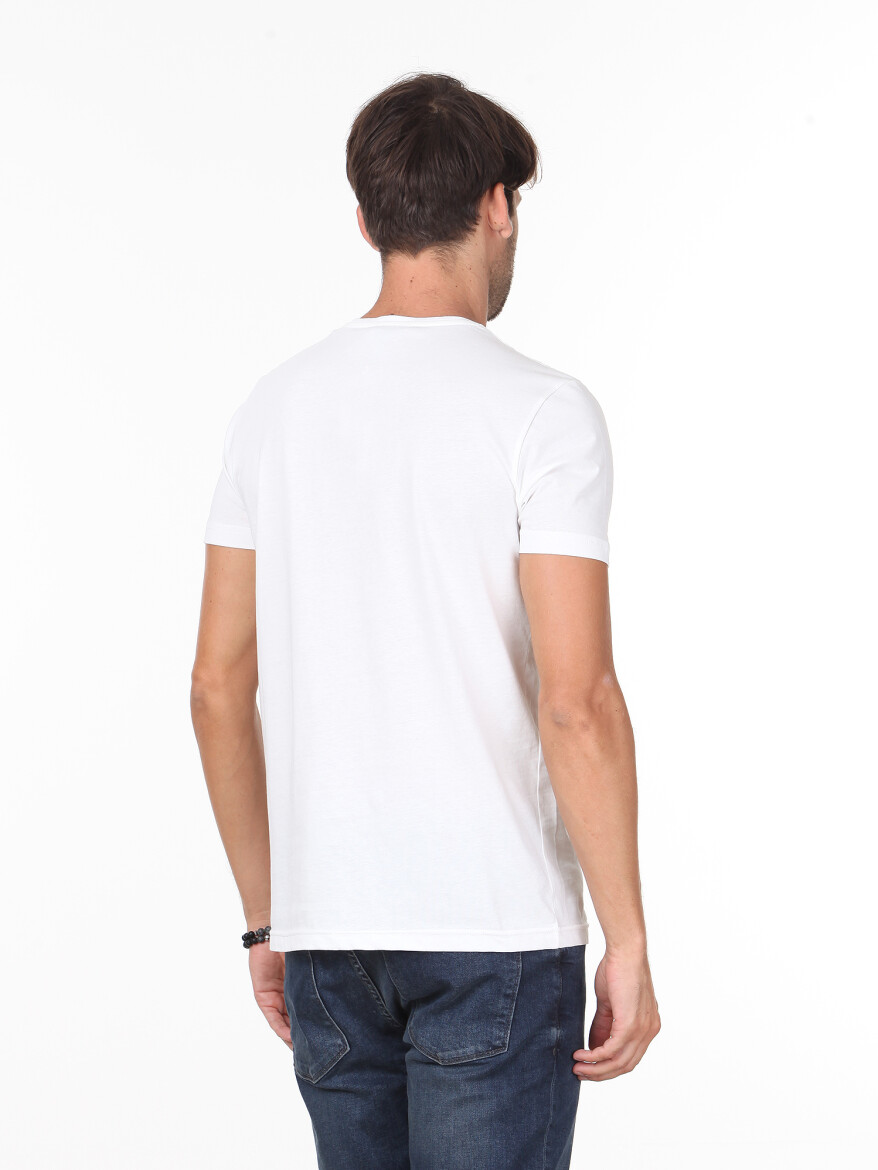 White 100% Cotton T-Shirt - 4