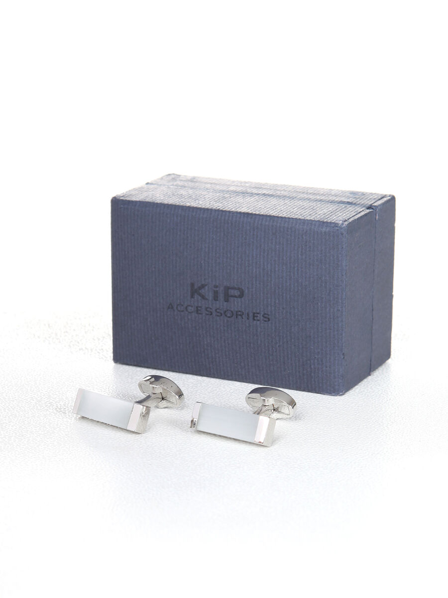 White Brass Cuff Link - 1
