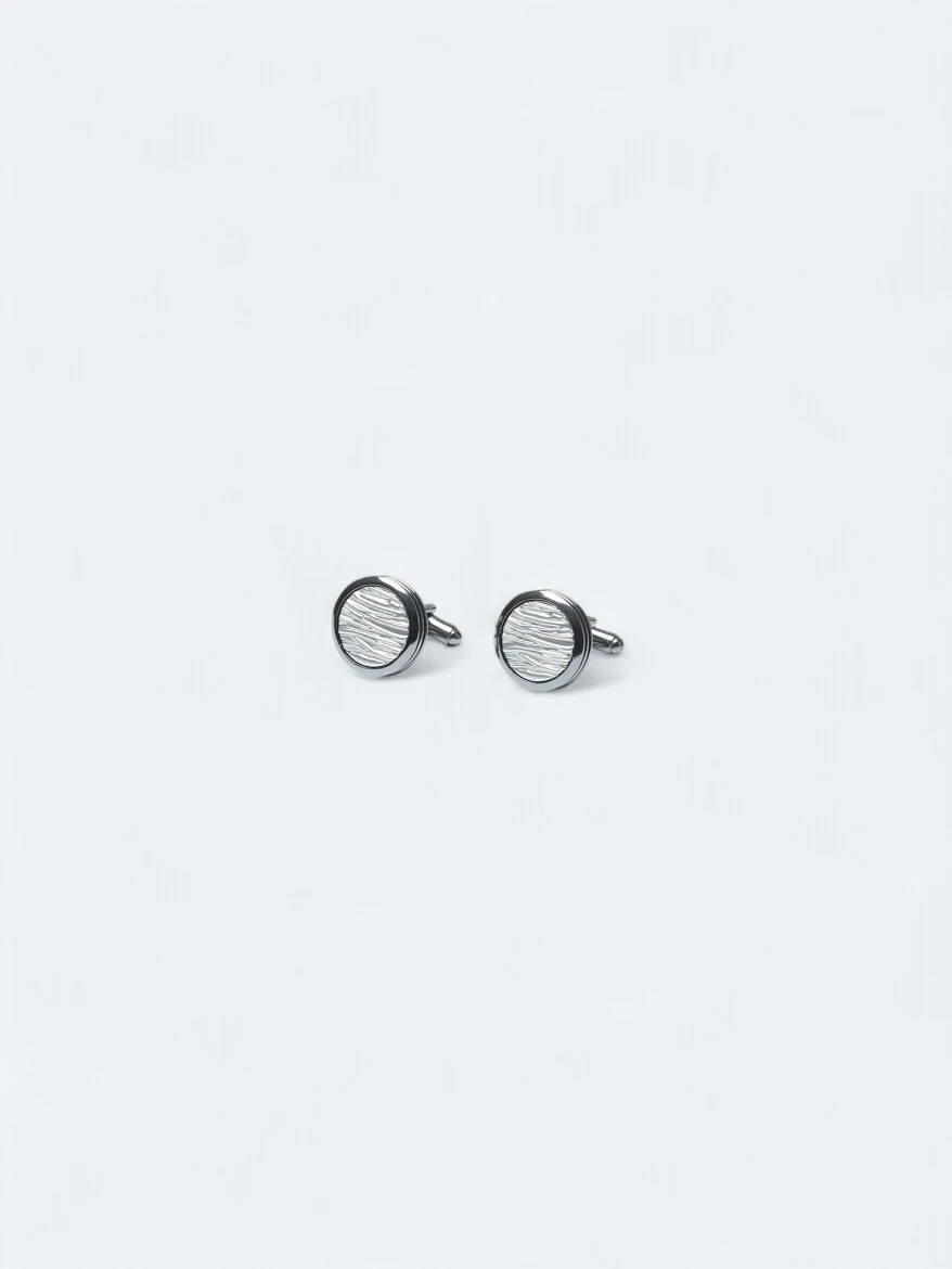 White Brass Cuff Link - 1