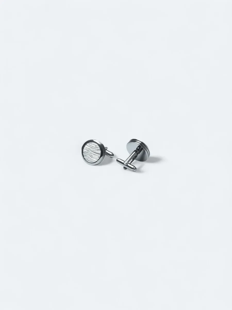 White Brass Cuff Link - 2