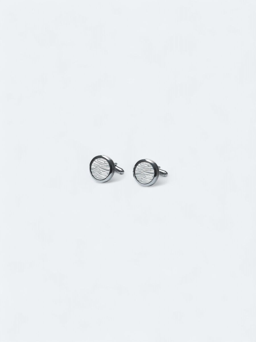 White Brass Cuff Link - 1