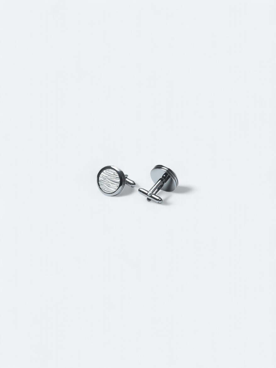 White Brass Cuff Link - KİP