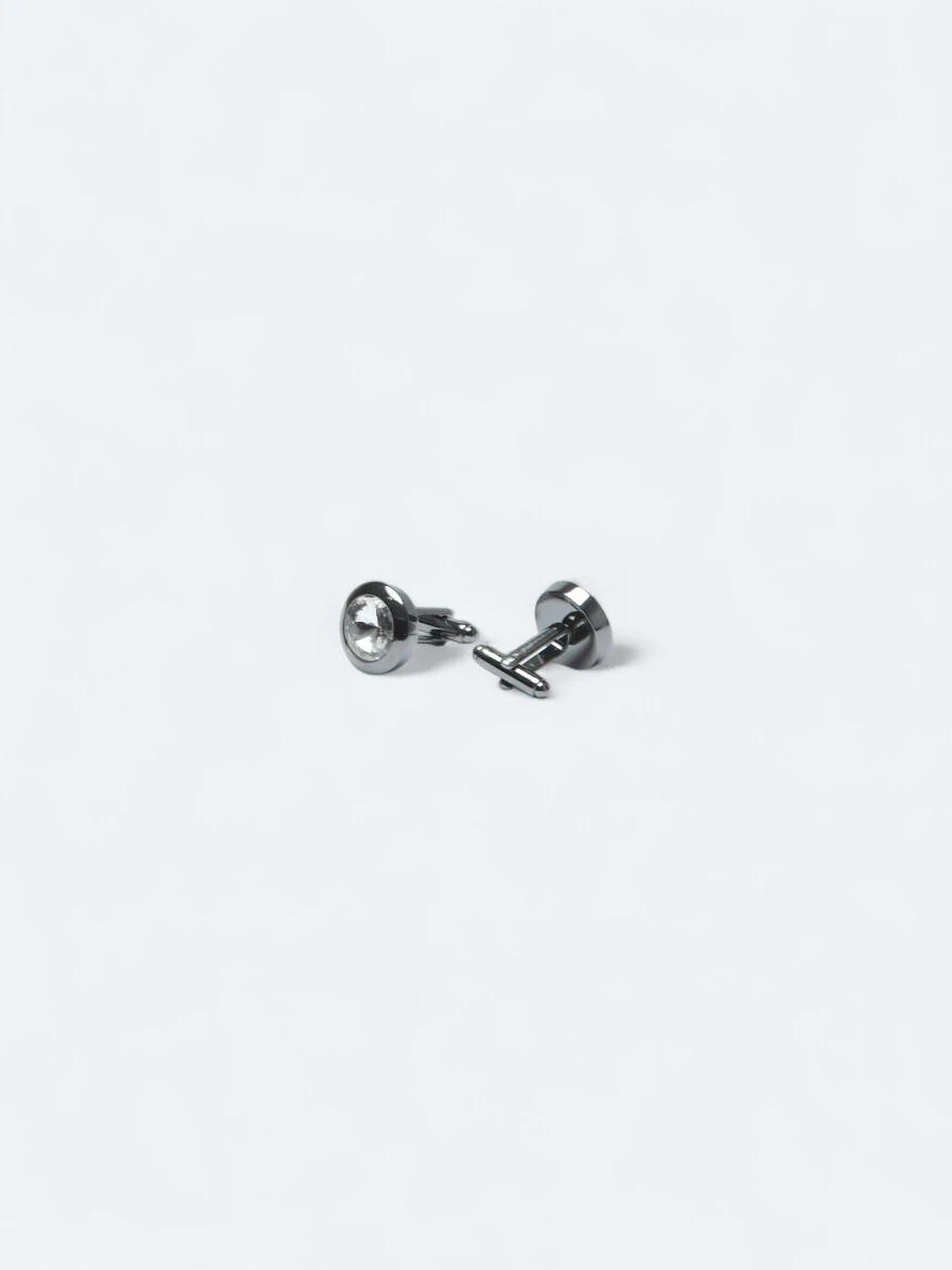 White Brass Cuff Link - 1