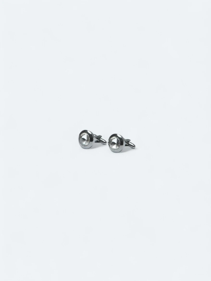 White Brass Cuff Link - 2