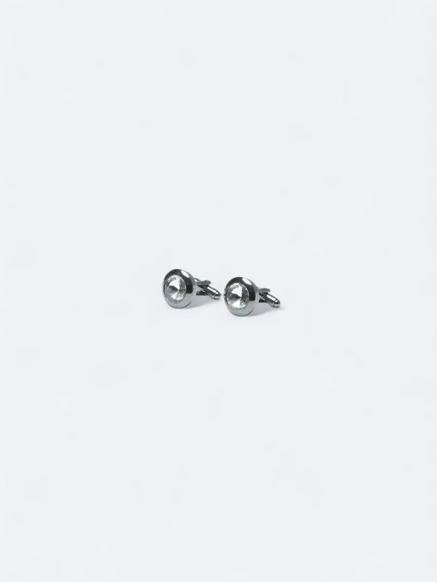 White Brass Cuff Link - 2
