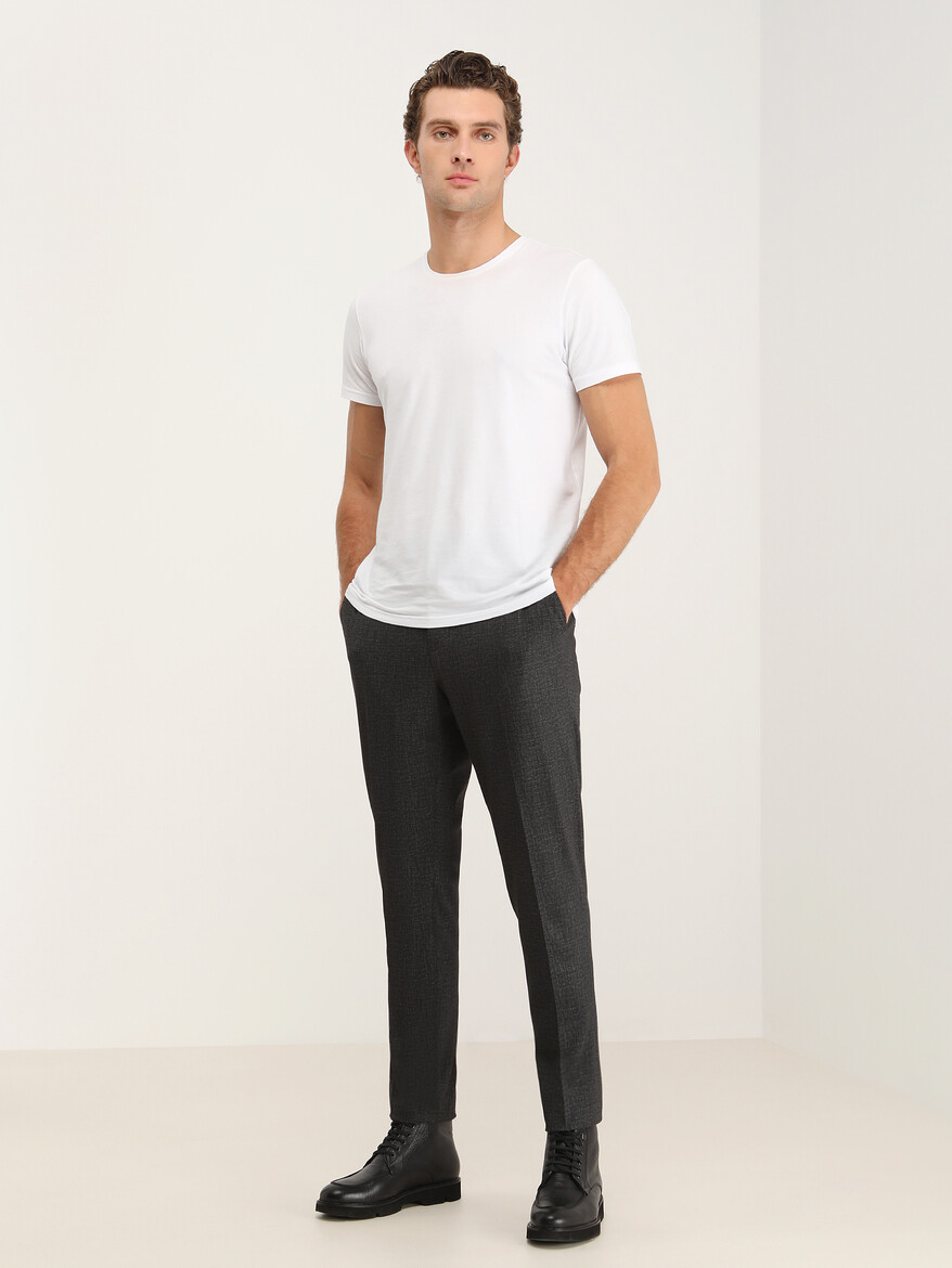 White Cotton Blended T-Shirt - 2