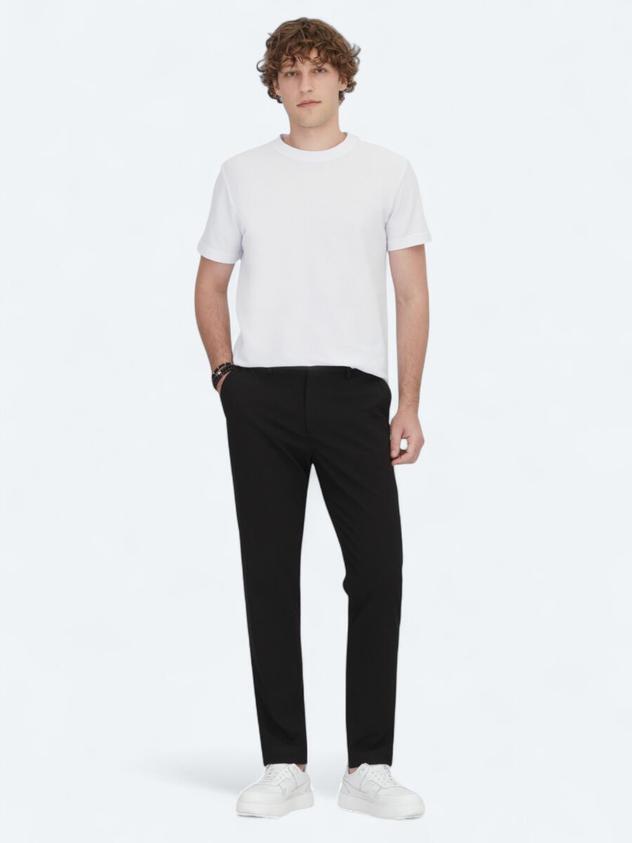 White Crew Neck 100% Cotton T-Shirt - 2