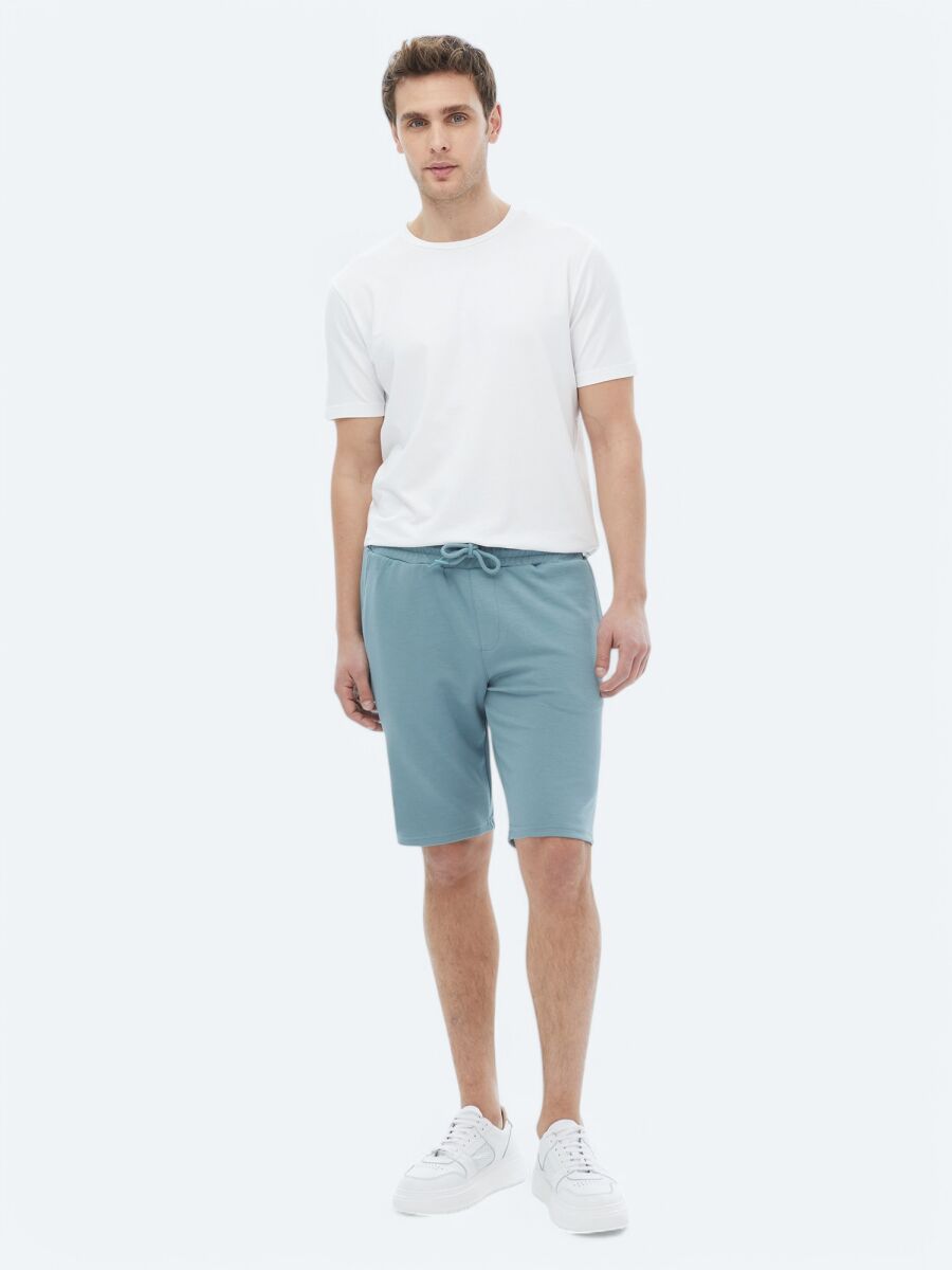 White Crew Neck Cotton Blended T-Shirt - 2