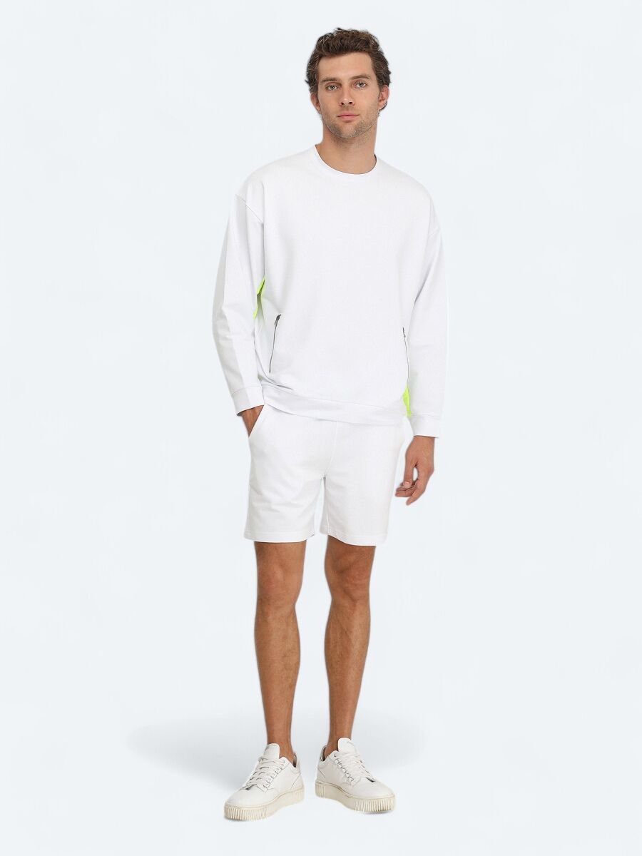 White Crew Neck Sweatshirt - 2