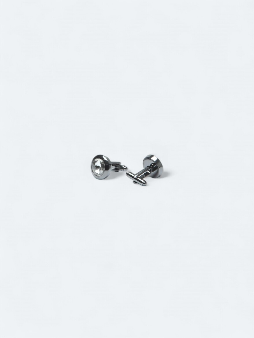 White Brass Cuff Link - 1