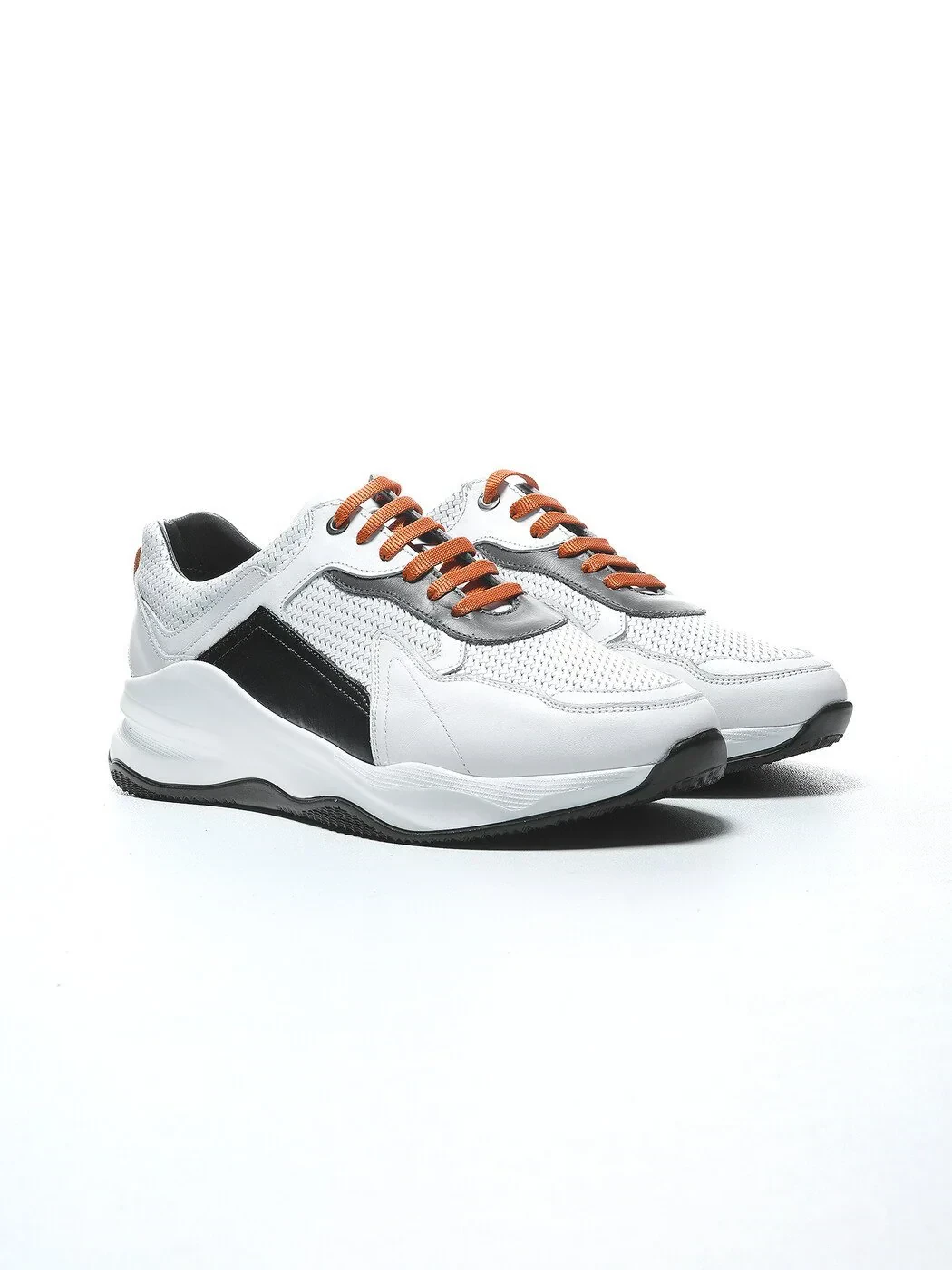 White Leather Casual Sneaker - 2