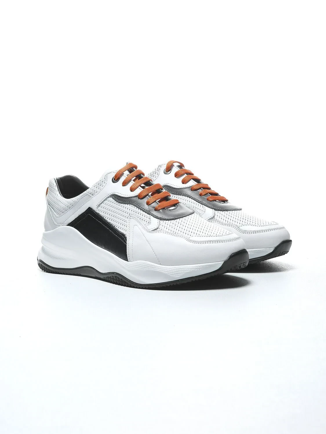 White Leather Casual Sneaker - 2