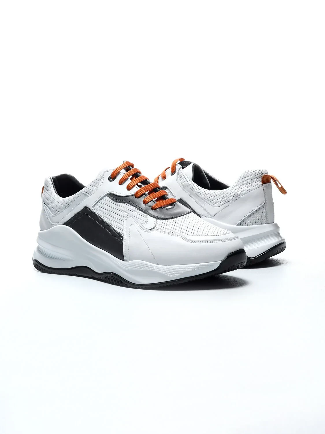 White Leather Casual Sneaker - 3