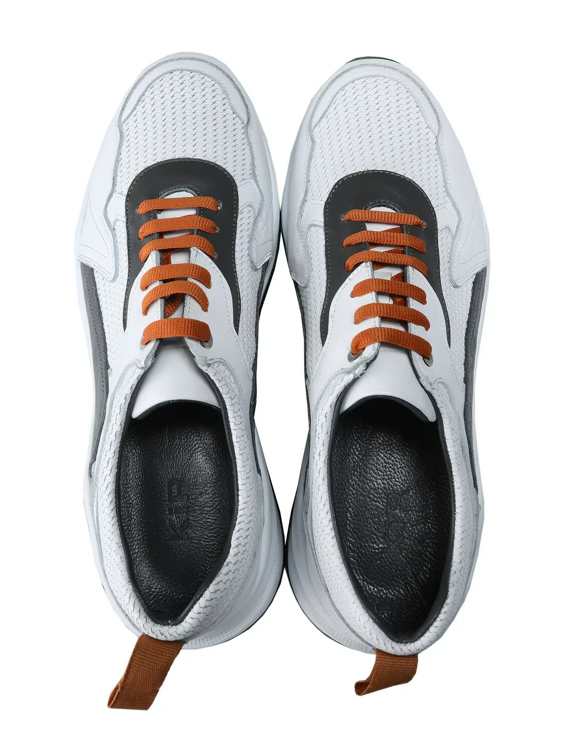 White Leather Casual Sneaker - 5