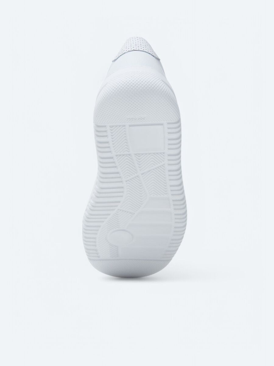 White Leather Sneaker - 4