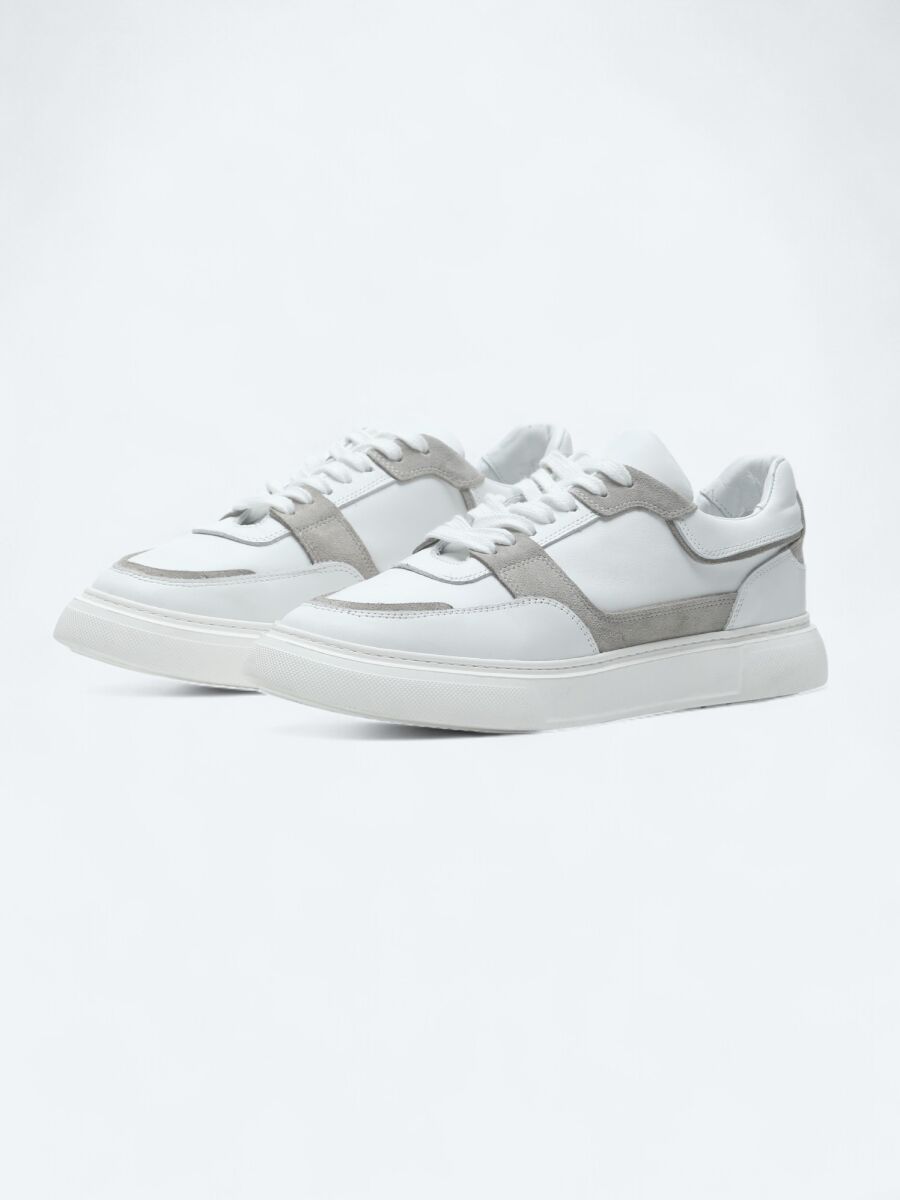 White Leather Sneaker - 2