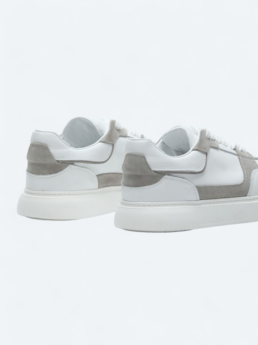 White Leather Sneaker - 5
