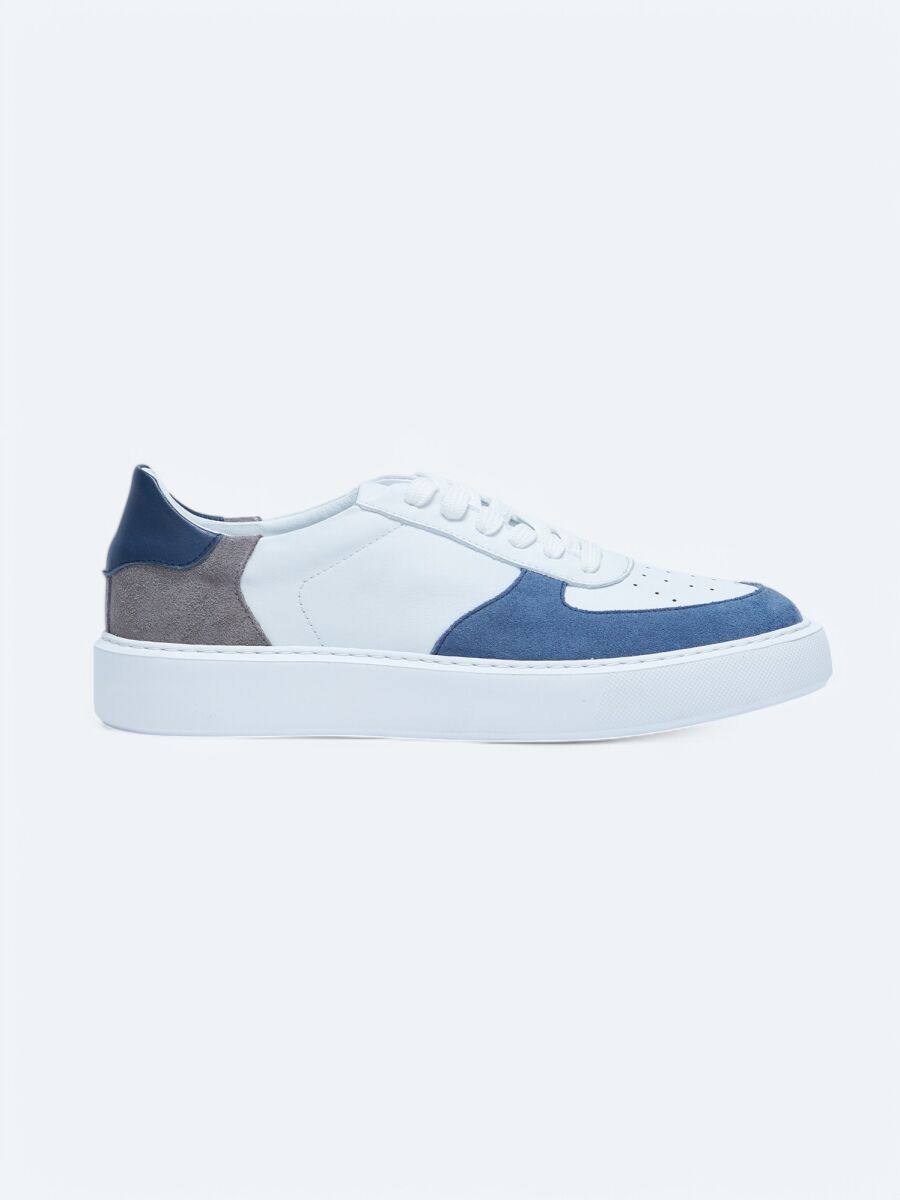 White Leather Sneaker - 1