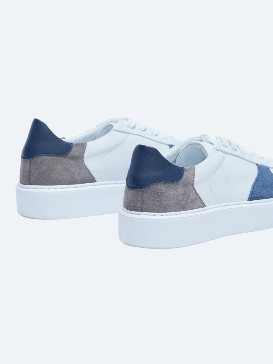 White Leather Sneaker - 5