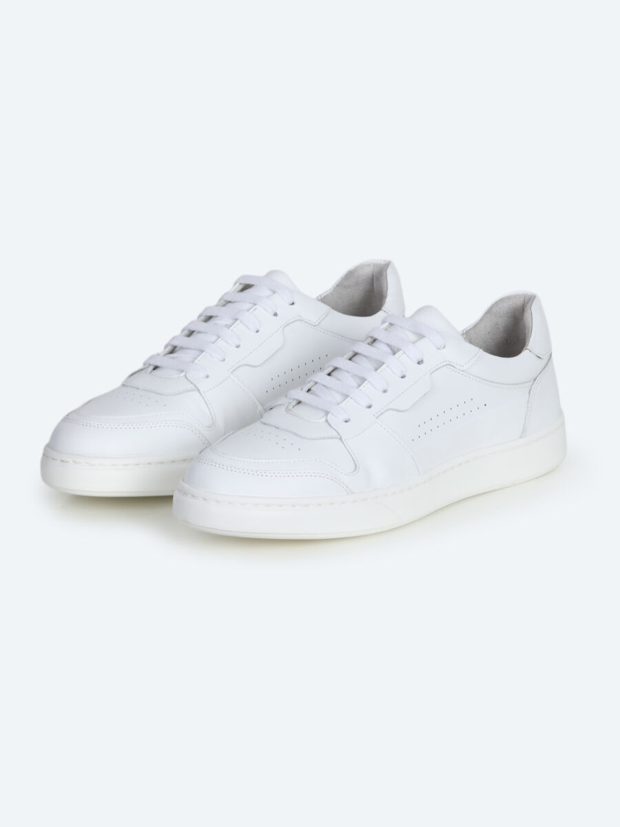White Leather Sneaker - 2