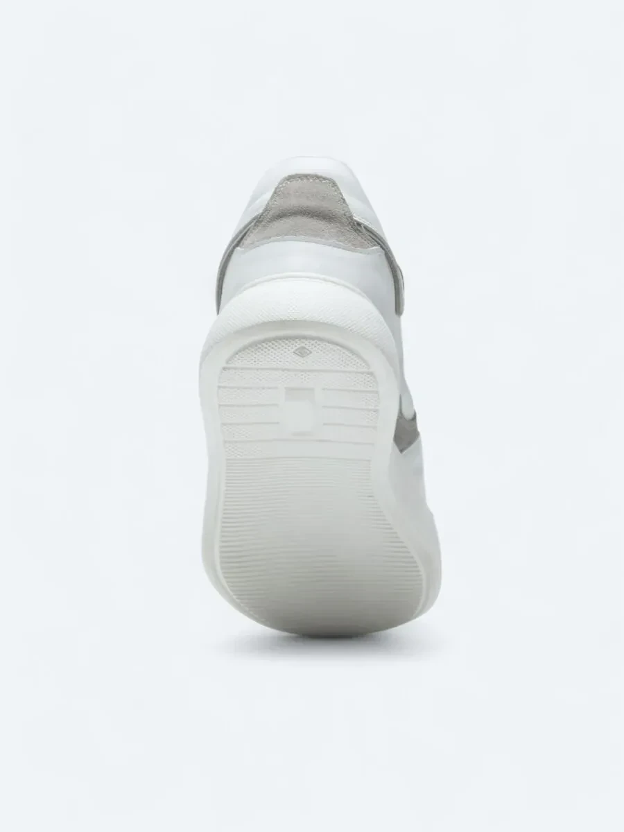 White Leather Sport Sneaker - 4