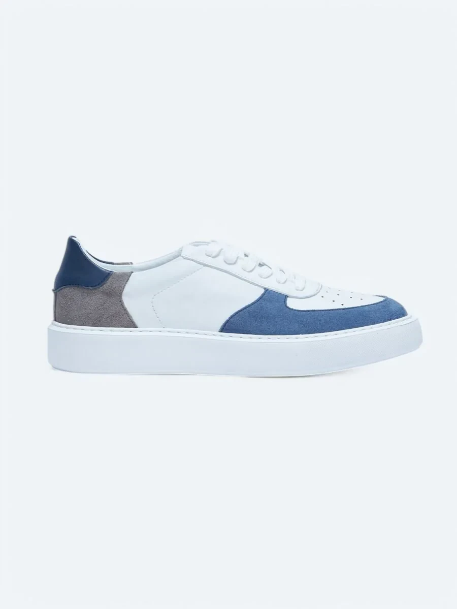 White Leather Sport Sneaker - 1
