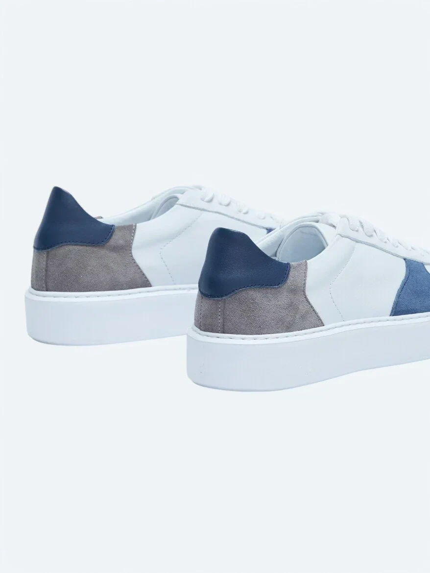 White Leather Sport Sneaker - 5