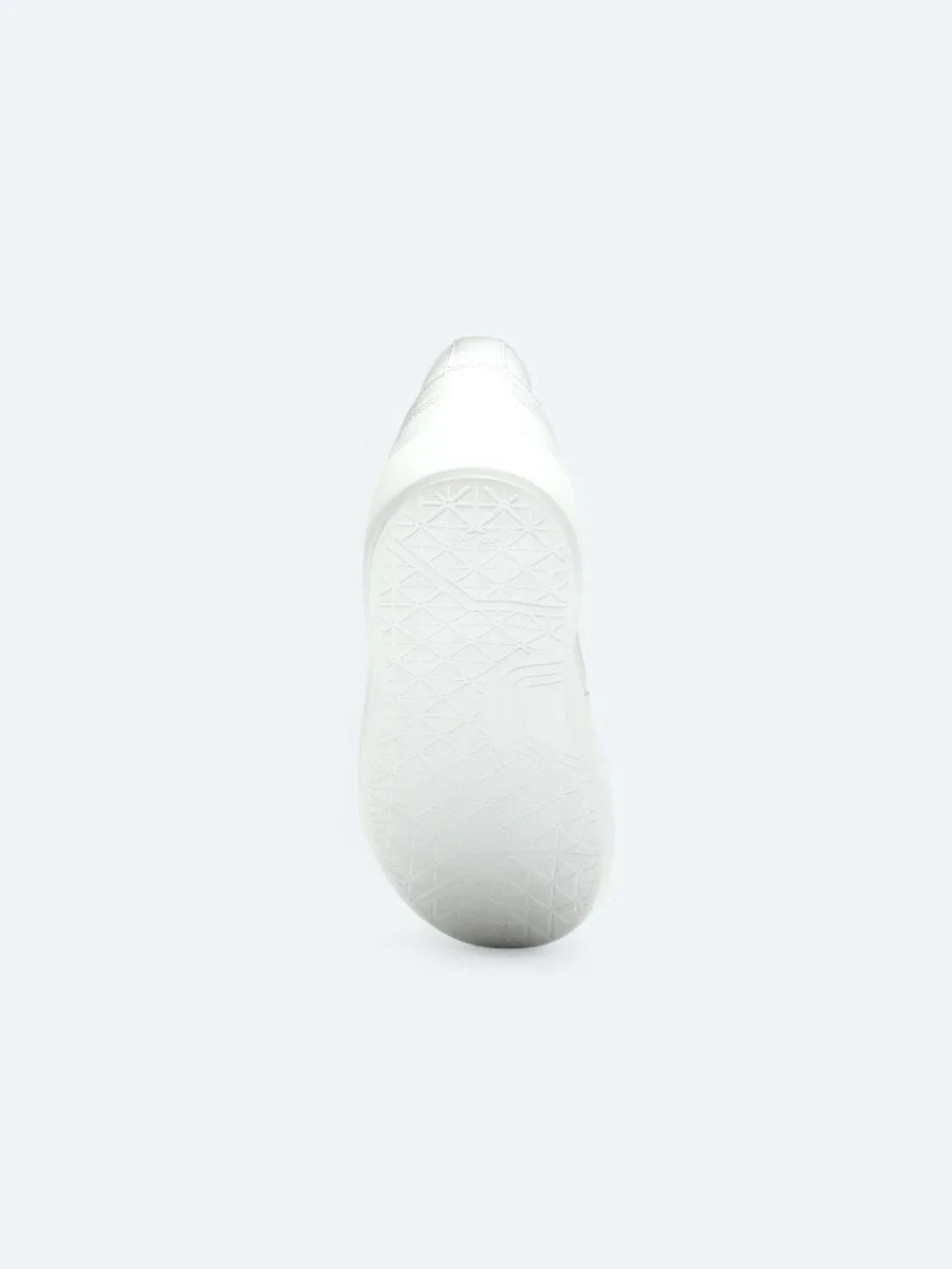 White Leather Sport Sneaker - 4