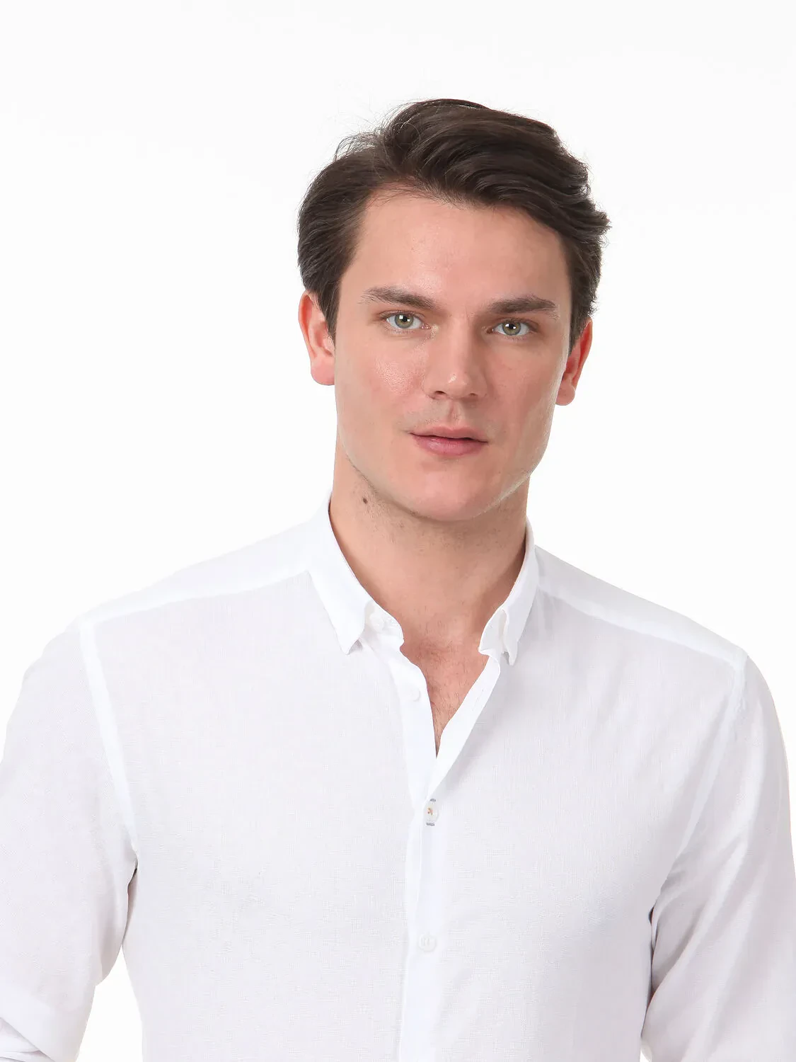 White Patterned Regular Fit Weaving Casual 100% Cotton Shirt - 3
