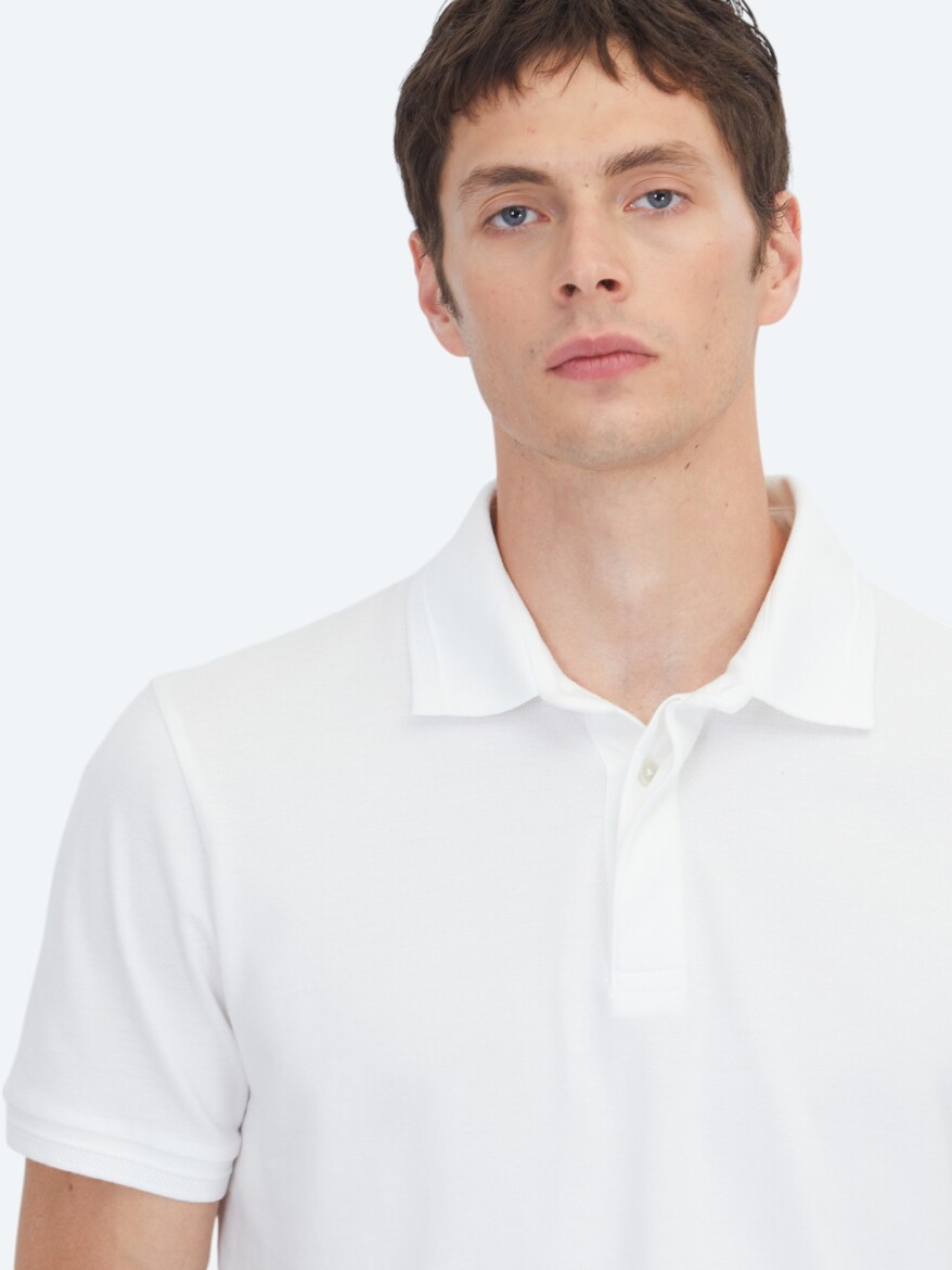 White Plain 100% Cotton T-Shirt - 3