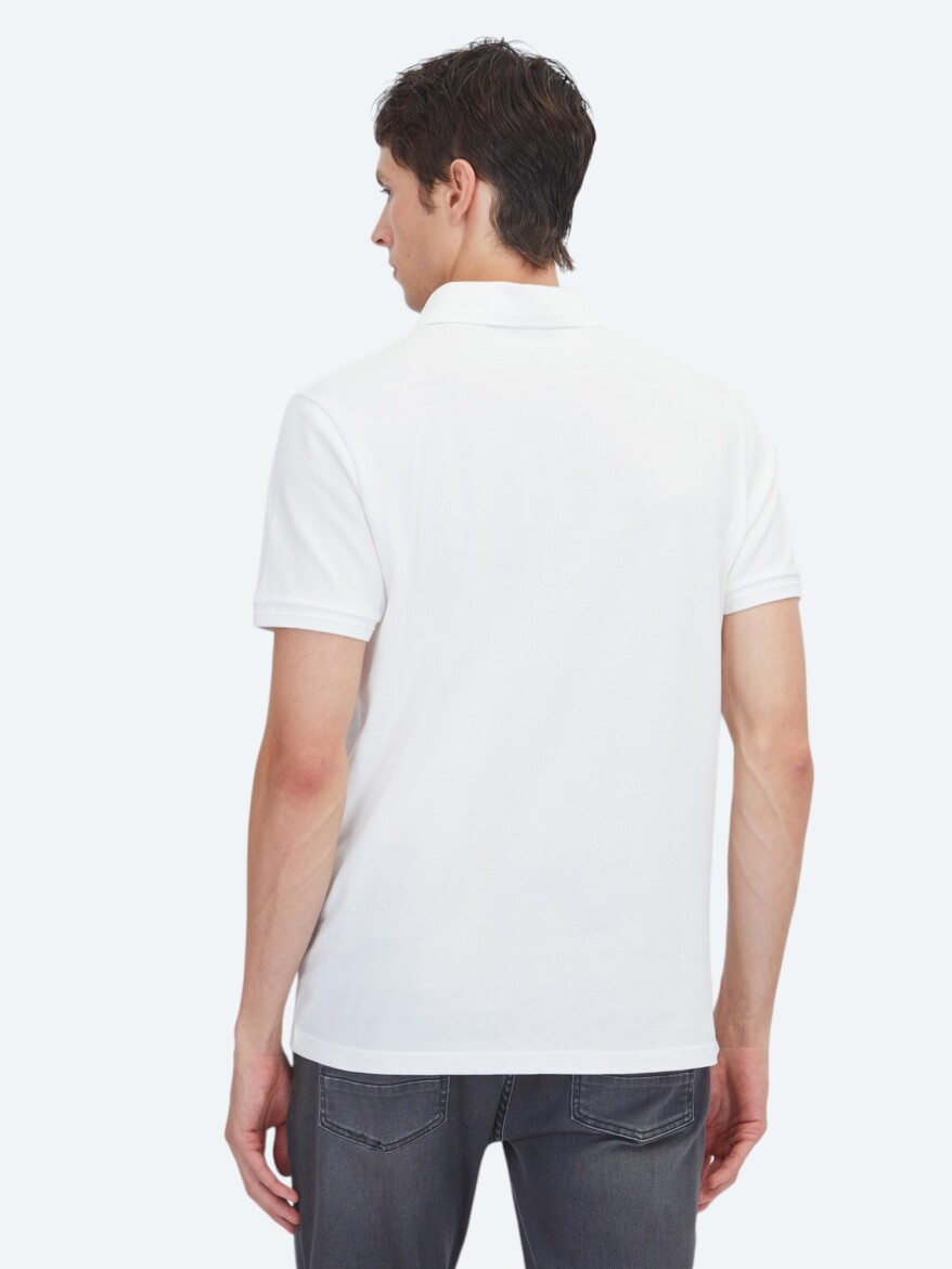 White Plain 100% Cotton T-Shirt - 5