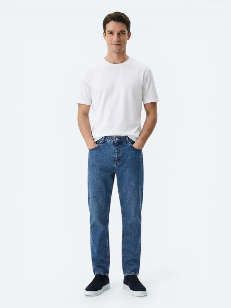 White Plain Cotton Blended T-Shirt - 4