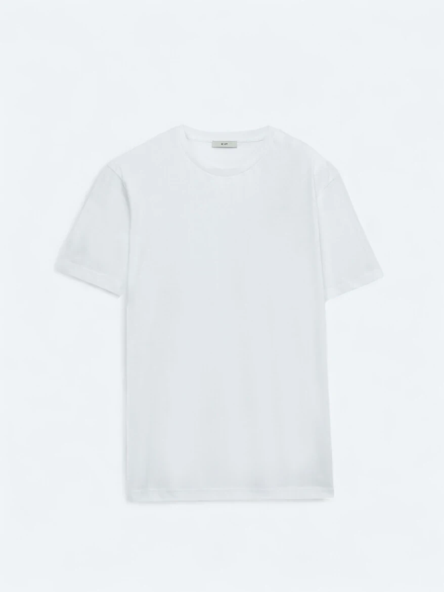 White Plain Crew Neck 100% Cotton T-Shirt - 5