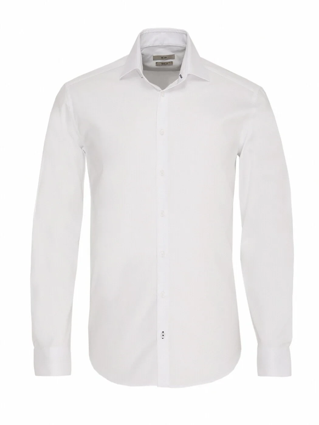 White Plain Regular Fit Weaving Classical 100% Cotton Shirt - 1