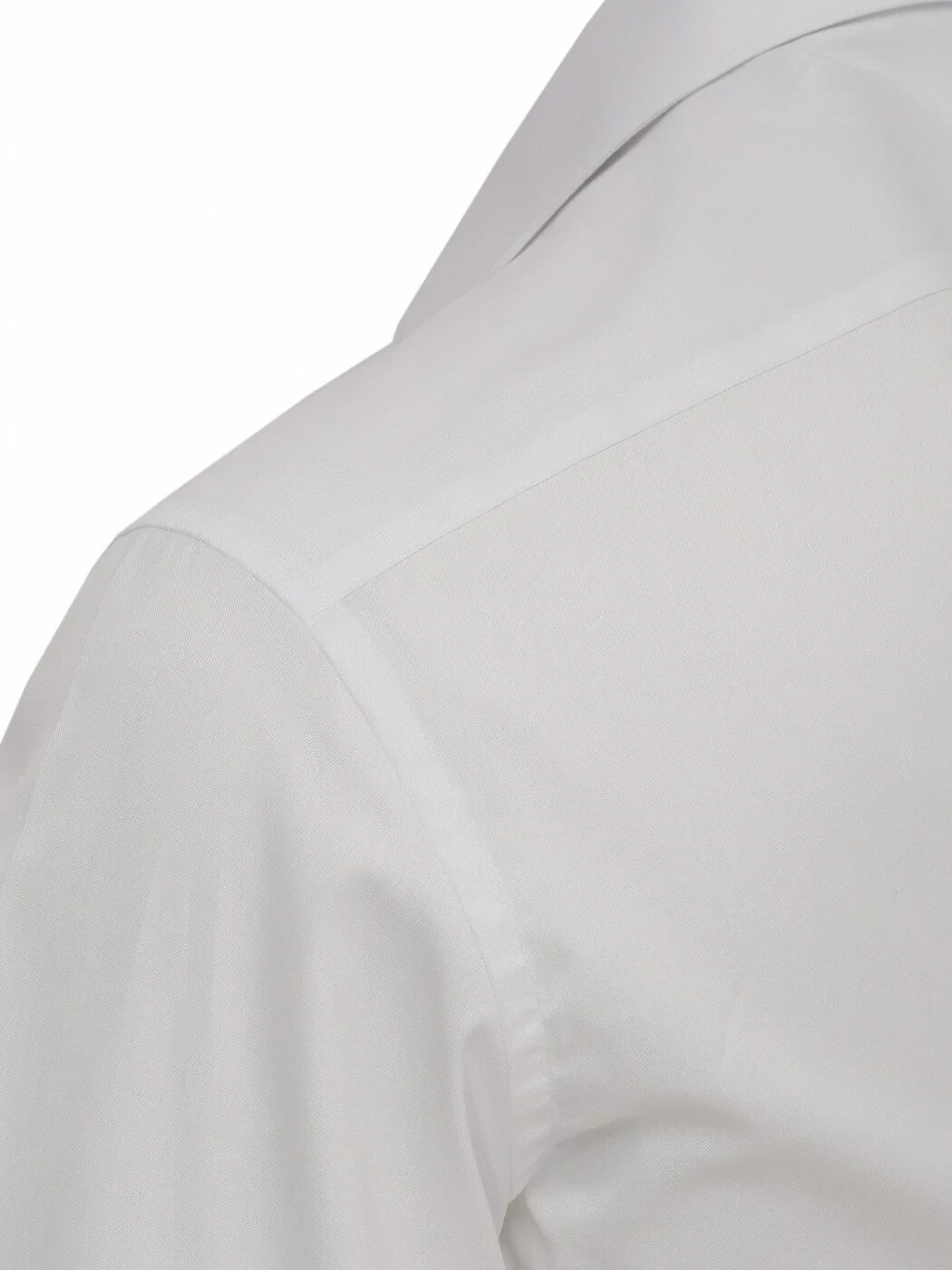 White Plain Regular Fit Weaving Classical 100% Cotton Shirt - 3